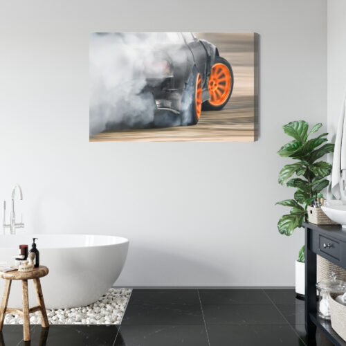 Obraz na płótnie Motoryzacja Driftujący samochód Premium Canvas - obrazek 5