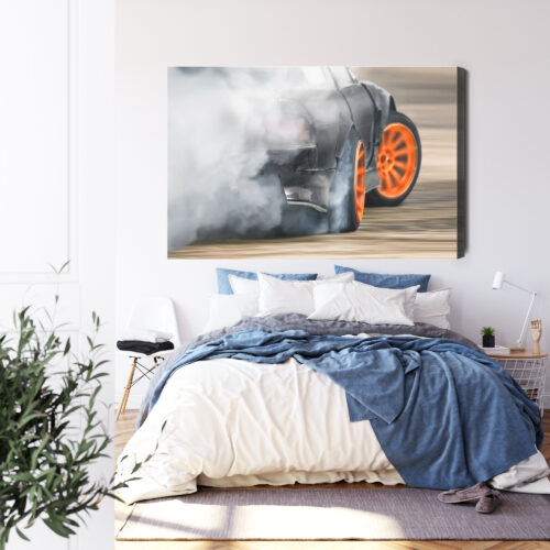 Obraz na płótnie Motoryzacja Driftujący samochód Premium Canvas - obrazek 3