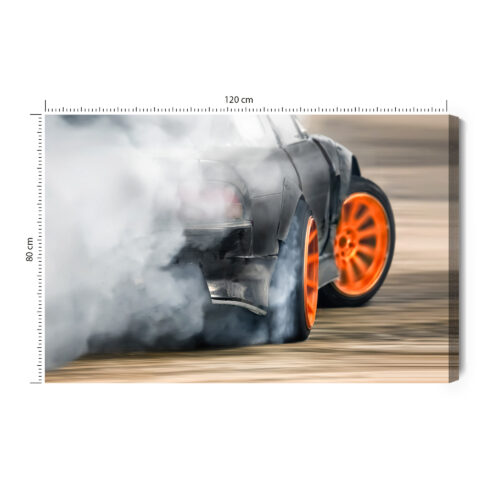 Obraz na płótnie Motoryzacja Driftujący samochód Premium Canvas