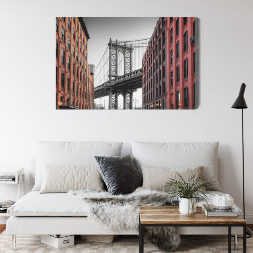 Obraz na płótnie Architektura Most w Nowym Jorku Premium Canvas - obrazek 4