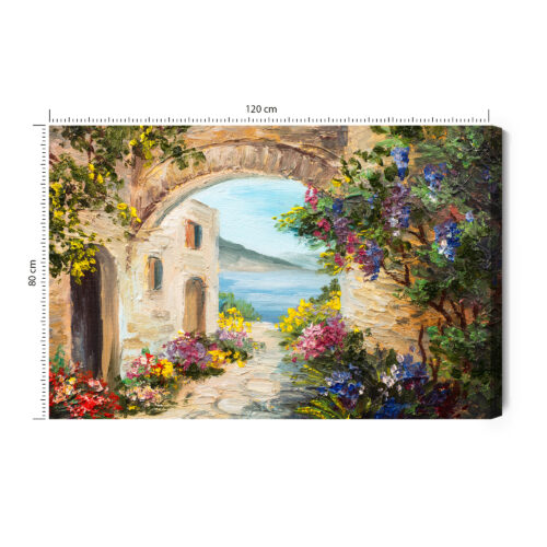 Obraz na płótnie Architektura Śródziemnomorski zaułek Premium Canvas