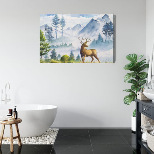 Obraz na płótnie Zwierzęta Jeleń w górach Premium Canvas - obrazek 5
