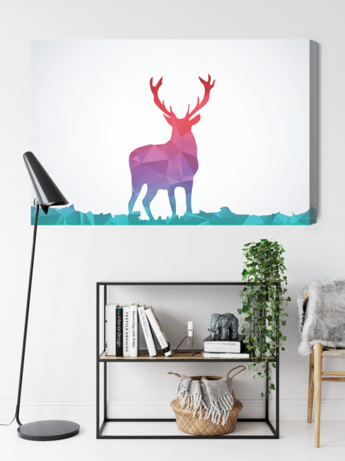 Obraz na płótnie Zwierzęta Geometria jelenia Premium Canvas - obrazek 9