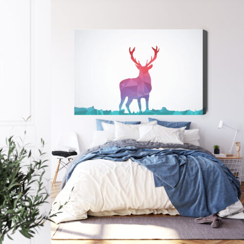Obraz na płótnie Zwierzęta Geometria jelenia Premium Canvas - obrazek 3