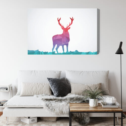 Obraz na płótnie Zwierzęta Geometria jelenia Premium Canvas - obrazek 4