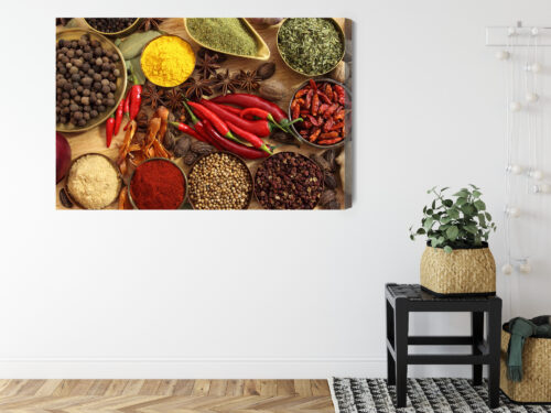 Obraz na płótnie Jedzenie Kolorowe przyprawy Premium Canvas - obrazek 8