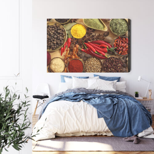 Obraz na płótnie Jedzenie Kolorowe przyprawy Premium Canvas - obrazek 3