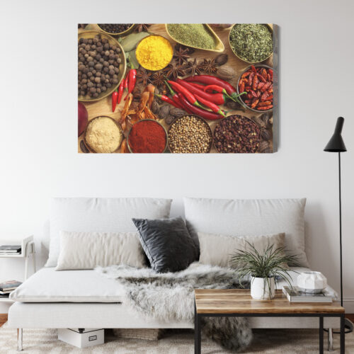 Obraz na płótnie Jedzenie Kolorowe przyprawy Premium Canvas - obrazek 4