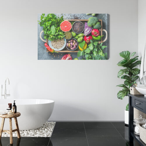 Obraz na płótnie Jedzenie Świeże warzywa i owoce Premium Canvas - obrazek 5