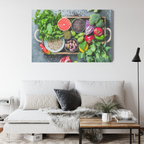 Obraz na płótnie Jedzenie Świeże warzywa i owoce Premium Canvas - obrazek 4