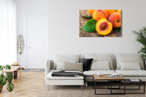 Obraz na płótnie Jedzenie Dojrzałe brzoskwinie Premium Canvas - obrazek 6
