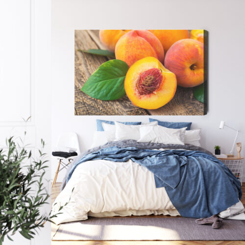 Obraz na płótnie Jedzenie Dojrzałe brzoskwinie Premium Canvas - obrazek 3