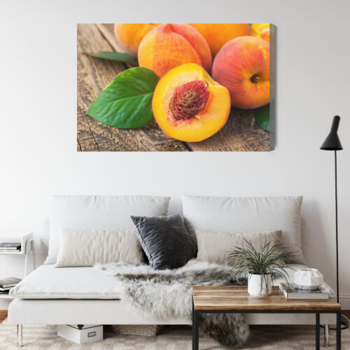 Obraz na płótnie Jedzenie Dojrzałe brzoskwinie Premium Canvas - obrazek 4