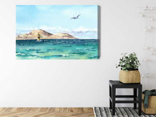 Obraz na płótnie Natura Morze z latarnią Premium Canvas - obrazek 8