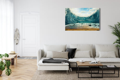 Obraz na płótnie Natura Premium Canvas Fala oceaniczna - obrazek 6