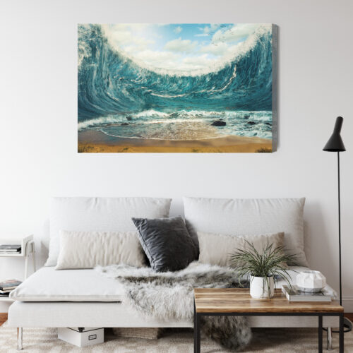 Obraz na płótnie Natura Premium Canvas Fala oceaniczna - obrazek 4
