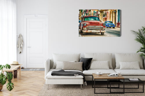 Obraz na płótnie Motoryzacja Premium Canvas Kuba klasyki - obrazek 6