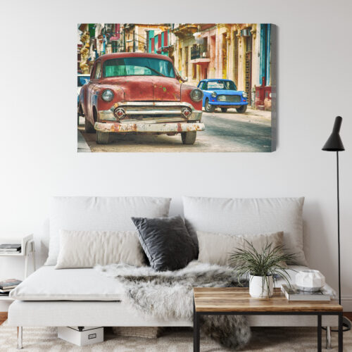 Obraz na płótnie Motoryzacja Premium Canvas Kuba klasyki - obrazek 4