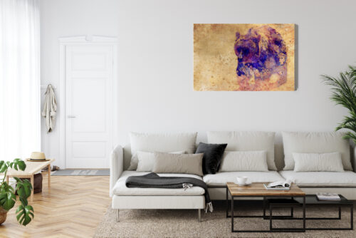 Obraz na płótnie Zwierzęta Premium Canvas Niedźwiedź akwarela - obrazek 6