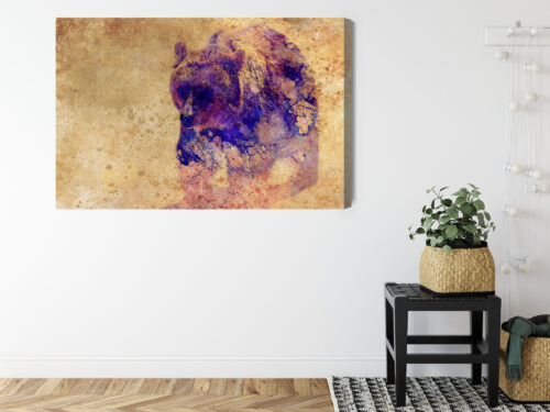 Obraz na płótnie Zwierzęta Premium Canvas Niedźwiedź akwarela - obrazek 8