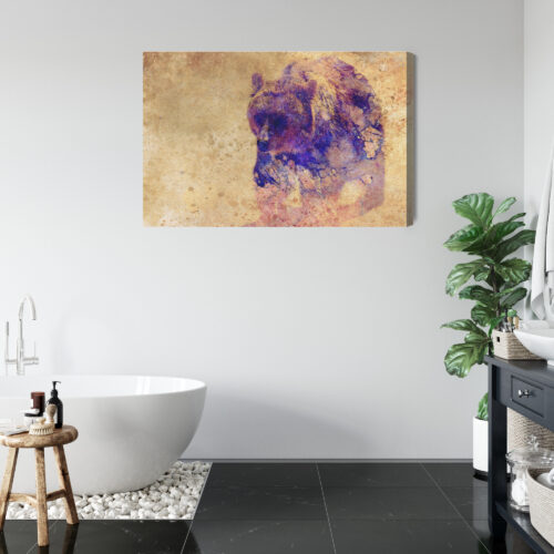 Obraz na płótnie Zwierzęta Premium Canvas Niedźwiedź akwarela - obrazek 5