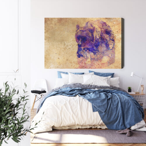 Obraz na płótnie Zwierzęta Premium Canvas Niedźwiedź akwarela - obrazek 3