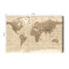 Obraz na płótnie Mapa Premium Canvas Świat w stylu vintage sepia