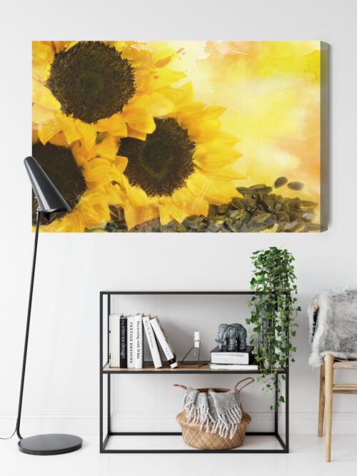 Obraz na płótnie Natura Premium Canvas Słoneczniki i pestki - obrazek 9