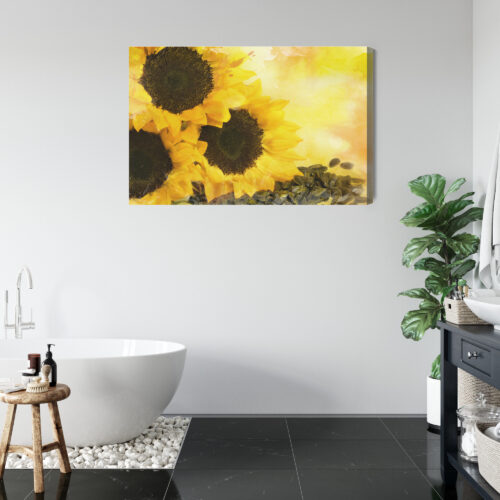 Obraz na płótnie Natura Premium Canvas Słoneczniki i pestki - obrazek 5