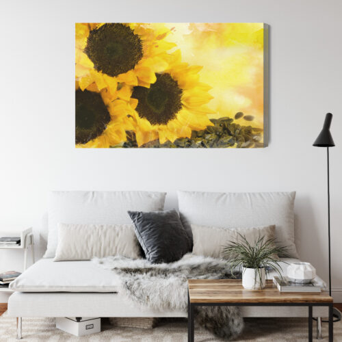 Obraz na płótnie Natura Premium Canvas Słoneczniki i pestki - obrazek 4
