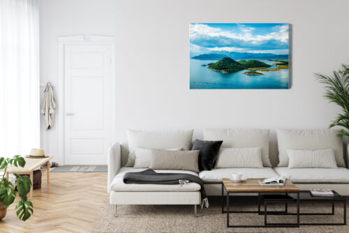 Obraz na płótnie Natura Premium Canvas Zielone wyspy i błękitna woda - obrazek 6