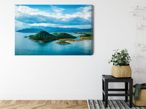 Obraz na płótnie Natura Premium Canvas Zielone wyspy i błękitna woda - obrazek 8