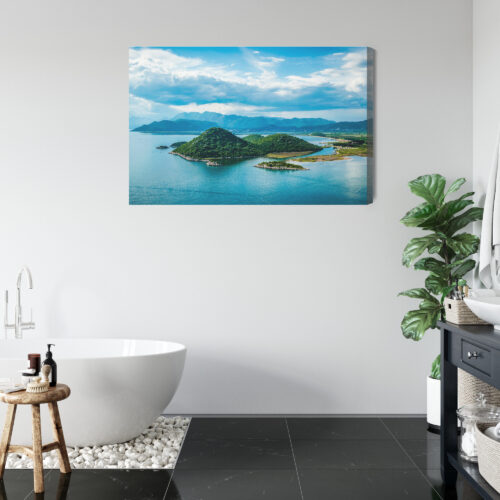 Obraz na płótnie Natura Premium Canvas Zielone wyspy i błękitna woda - obrazek 5