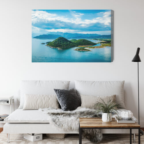 Obraz na płótnie Natura Premium Canvas Zielone wyspy i błękitna woda - obrazek 4