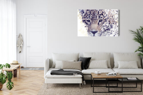 Obraz na płótnie Zwierzęta Premium Canvas Lampart z bliska w białych plamkach - obrazek 6