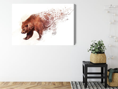 Obraz na płótnie Zwierzę Niedźwiedź Premium Canvas - obrazek 8