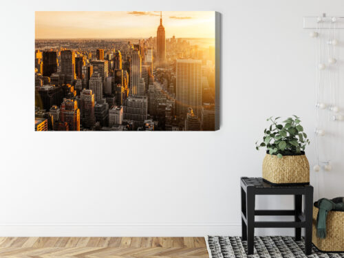 Obraz na płótnie Miasto Nowy Jork zachód słońca Premium Canvas - obrazek 8