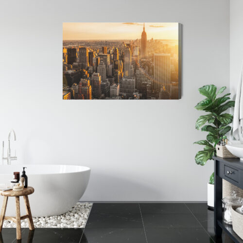 Obraz na płótnie Miasto Nowy Jork zachód słońca Premium Canvas - obrazek 5