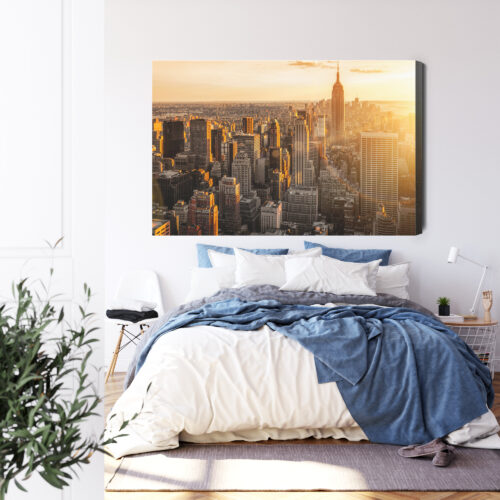 Obraz na płótnie Miasto Nowy Jork zachód słońca Premium Canvas - obrazek 3