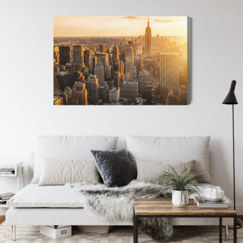 Obraz na płótnie Miasto Nowy Jork zachód słońca Premium Canvas - obrazek 4