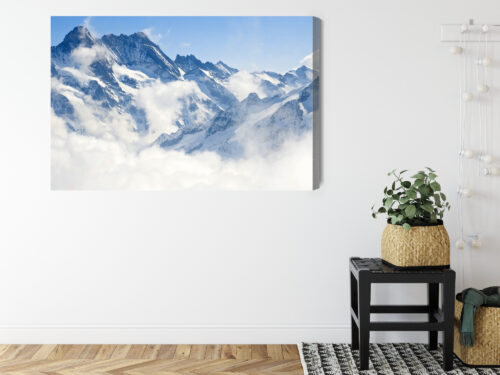 Obraz na płótnie Natura Ośnieżone góry Premium Canvas - obrazek 8