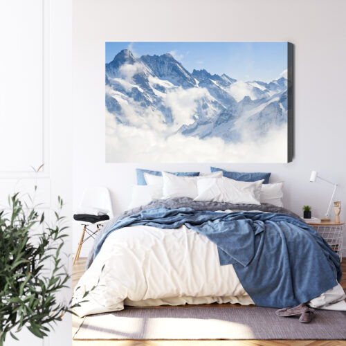 Obraz na płótnie Natura Ośnieżone góry Premium Canvas - obrazek 3