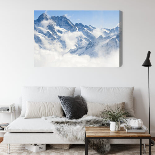 Obraz na płótnie Natura Ośnieżone góry Premium Canvas - obrazek 4