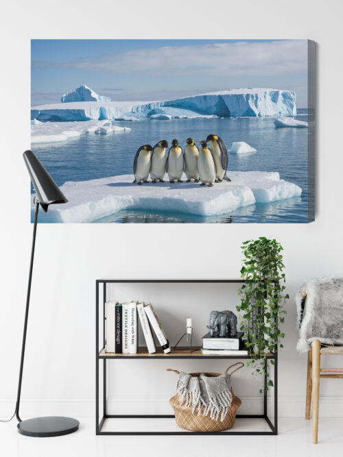 Obraz na płótnie Pingwiny na krze Antarktyda Fotografia  Premium Canvas - obrazek 9