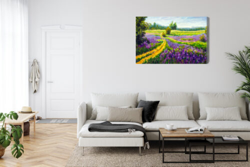 Obraz na płótnie Krajobraz Impresjonizm Łąka  Premium Canvas - obrazek 6