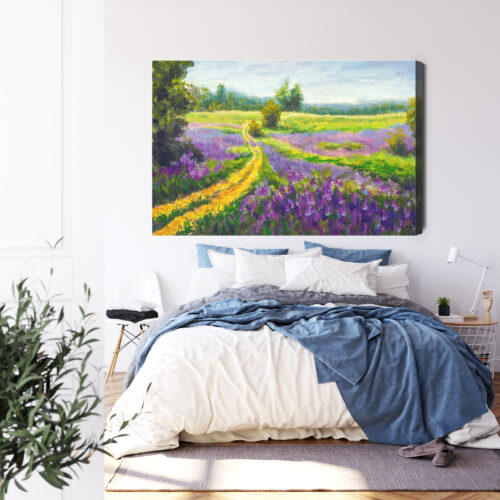 Obraz na płótnie Krajobraz Impresjonizm Łąka  Premium Canvas - obrazek 3