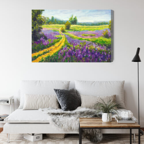 Obraz na płótnie Krajobraz Impresjonizm Łąka  Premium Canvas - obrazek 4