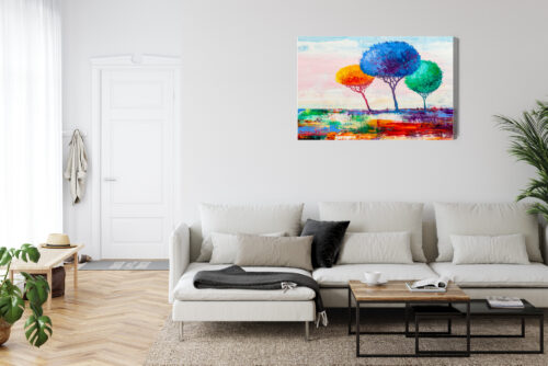 Obraz na płótnie Drzewa Abstrakcja Kolory  Premium Canvas - obrazek 6