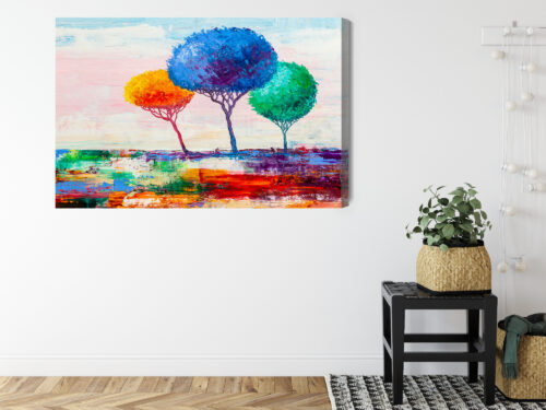 Obraz na płótnie Drzewa Abstrakcja Kolory  Premium Canvas - obrazek 8