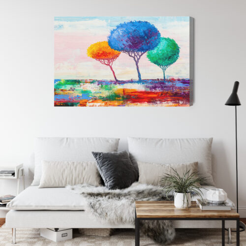 Obraz na płótnie Drzewa Abstrakcja Kolory  Premium Canvas - obrazek 4